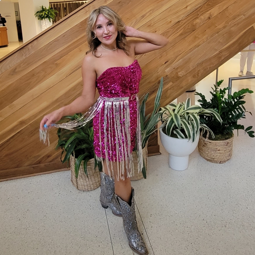 Pink Sequin dress